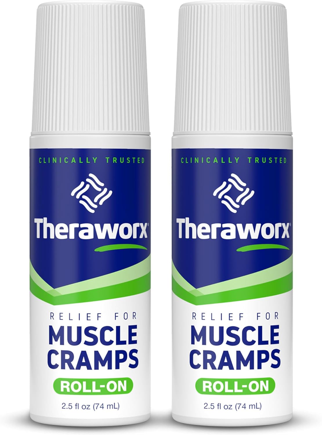 Theraworx Relief for Muscle Cramps Roll-On Fast-Acting Muscle Spasm, Leg Soreness with Magnesium Sulfate - 2.5 oz - 2 Count - Image 2