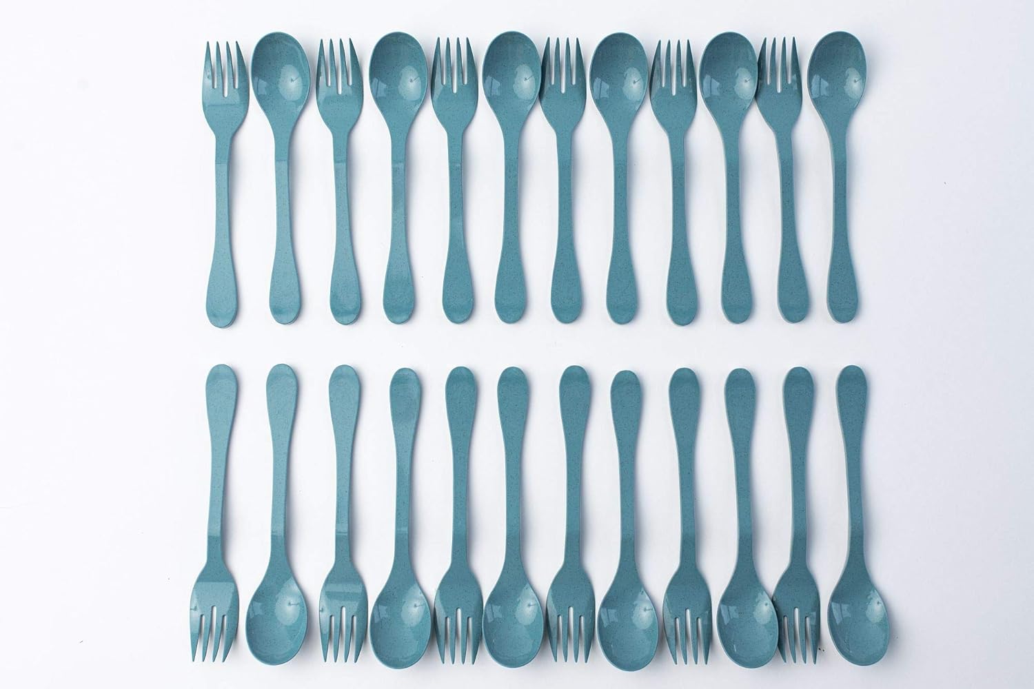 Knork Eco Plant Based 24 Pack Reusable Bamboo Flatware Set (BLUE) - Image 2