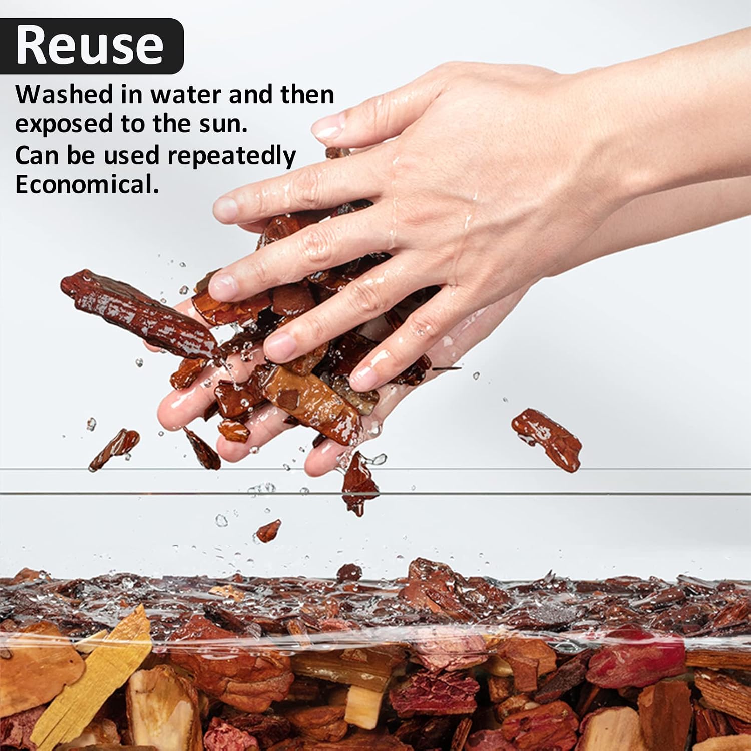 Hamiledyi Reptile Bark Bedding Tortoise Habitat Substrate Natural Terrarium Bark Wood Chips Tank Supplies for Snake Spiders Bearded Dragons Hermit Crabs Geckos - Image 7