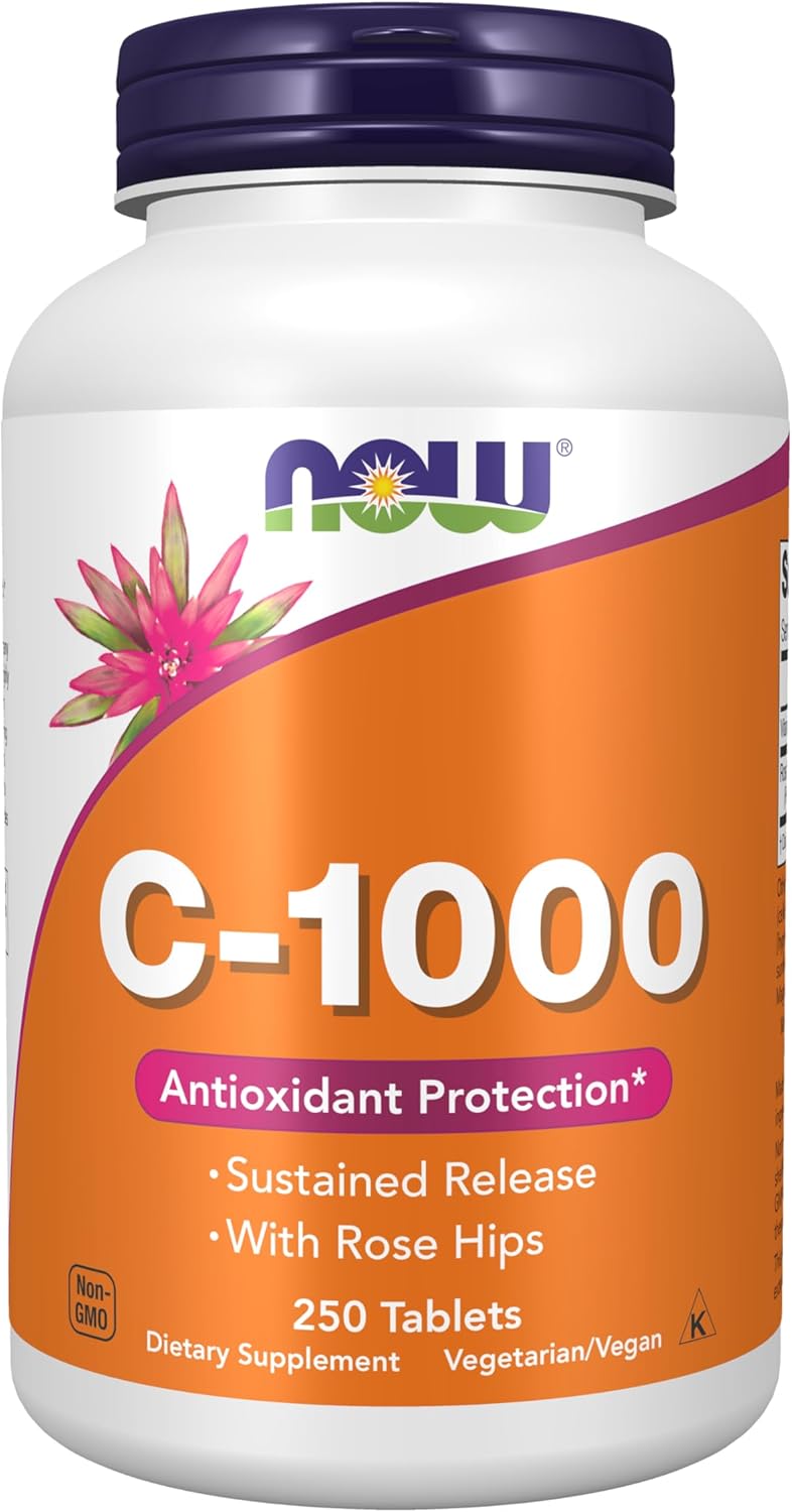 NOW Foods Supplements, Vitamin C-1,000 with Rose Hips, Sustained Release, Antioxidant Protection*, 250 Tablets - Image 2