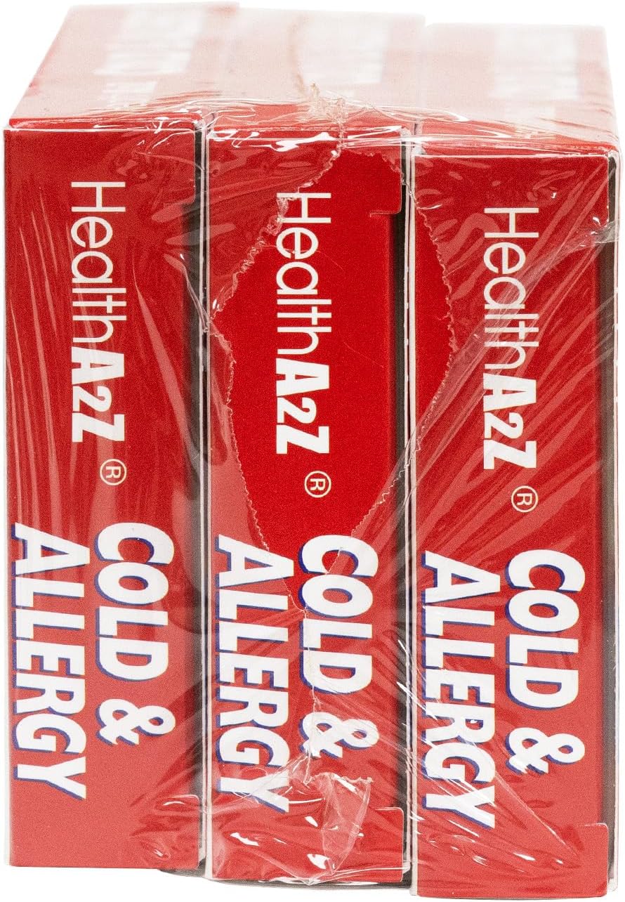 HealthA2Z Cold & Allergy Relief, Chlorpheniramine Maleate & Phenylephrine HCL, Dye Free, 24 Tablets x 3pack (72 Tablets) - Image 4