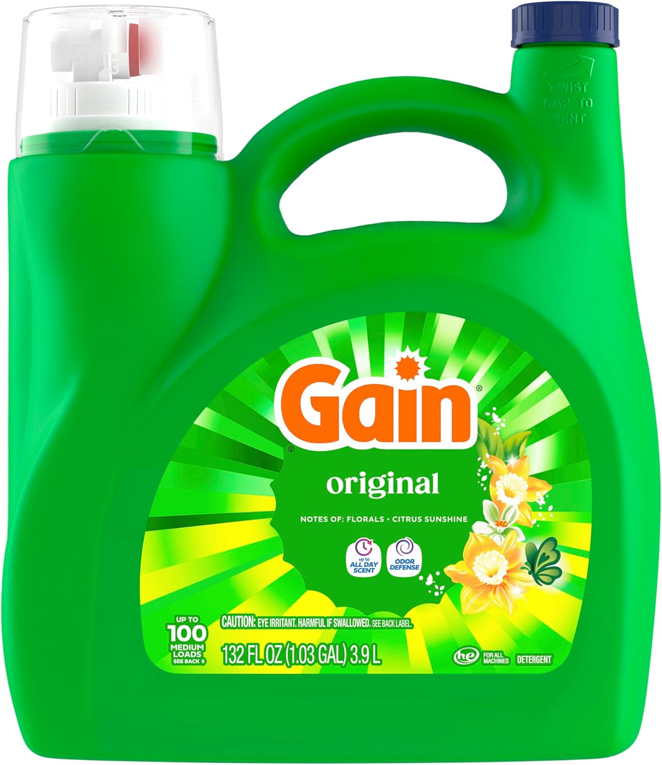 Gain Liquid Laundry Detergent, Freshness, Odor Defense, High Efficiency Washing Machine Liquid Laundry Soap, Original Scent, 132 fl oz, 100 Loads (Packaging May Vary) - Image 12