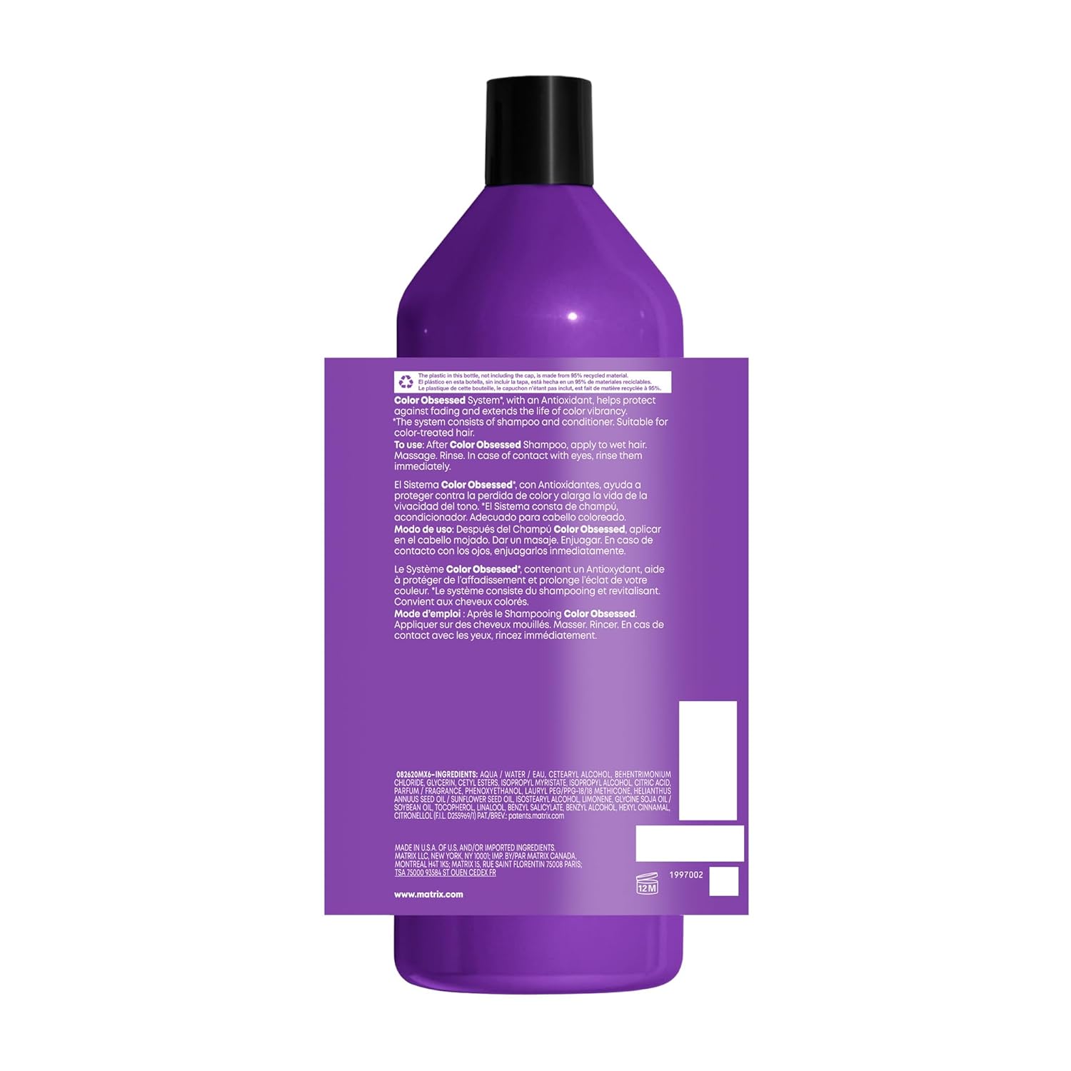 Matrix Color Obsessed Antioxidant Conditioner For Color-Treated Hair - Enhances Hair Colors, Protects Vibrancy and Prevents Fading, Cruelty-Free & Vegan - Image 8