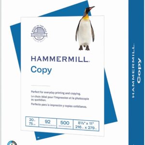 Hammermill Printer Paper, 20 lb Copy Paper, 8.5 x 11 – 1 Ream (500 Sheets) – 92 Bright, Made in the USA