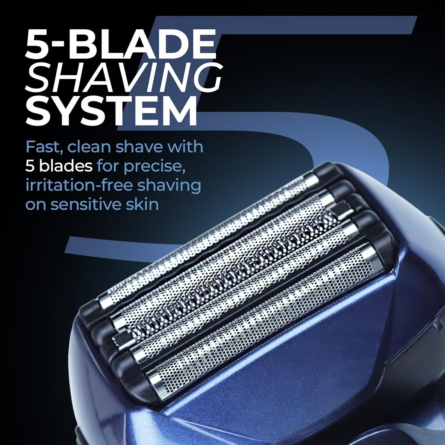 Replacement Blades and Foil for Panasonic ARC5 5-Blade Shavers, Compatible with WES9032P ES9032 ES9034 ES9036 ES9038, Fits Models ES-LV61, ES-LV65, ES-LV67, ES-LV95, ES-LV97 (+ 1 Cleaning Brush) - Image 5