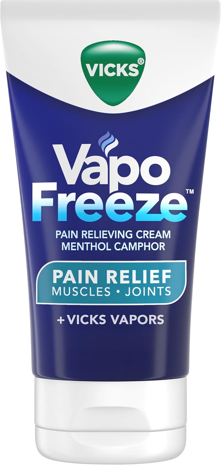 Vicks VapoFreeze Topical Pain Cream 3.0oz, Maximum Strength Menthol+ for Muscle Pain Relief, Joint Pain Relief, Knee Pain Relief, Back Pain Relief, Cream for Pain Relief, Topical Pain Relief - Image 2