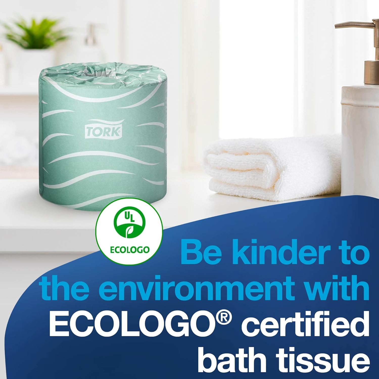 Tork Septic Safe Toilet Paper, White, 2-Ply 100% Recycled, Eco-Friendly, T24 Compatible 96 Rolls x 500 Sheets (TM1616S) - Image 6
