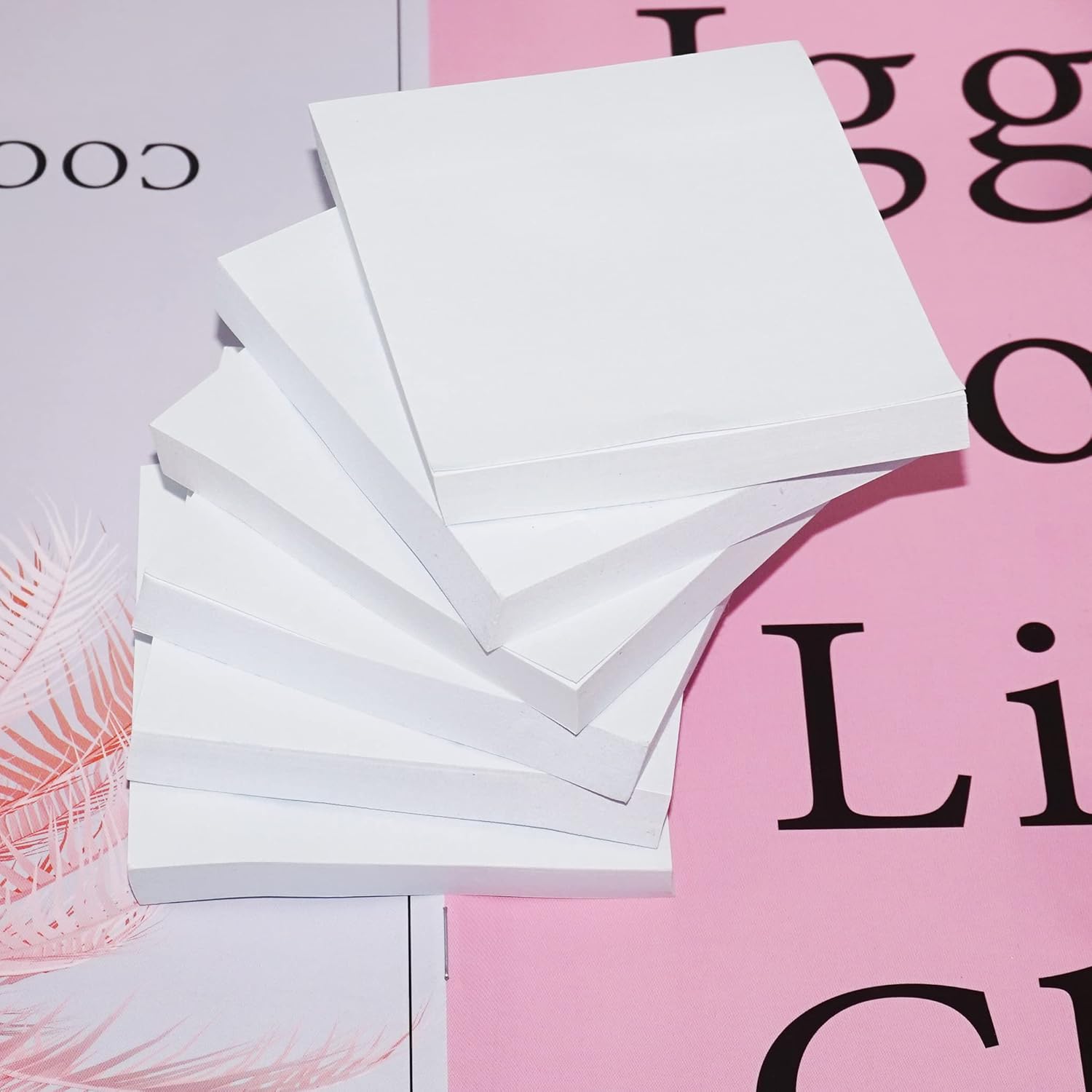 White Sticky Notes 6 Pads 3 X 3 Inch 100 Sheets/Pad Self-Stick Notes Pads 600 Sheets Total - Image 8