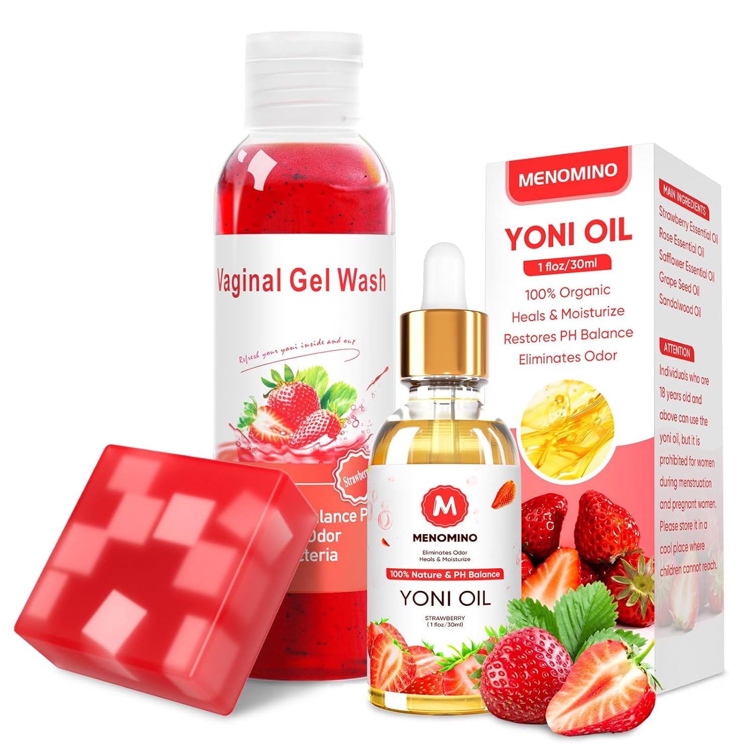 Feminine Wash & Yoni Soap Bar & Yoni Oil for Women pH Balance, Yoni Wash for Vaginal Moisturizing Remove Odor, 5.07 Fl.Oz Intimate Wash 1 Fl.Oz Organic Feminine Oil & 3.53oz Yoni Bar - Image 2