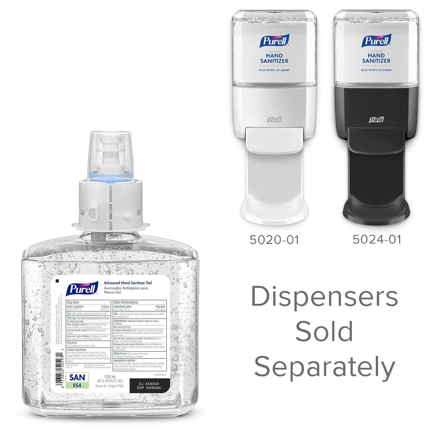 PURELL Advanced Hand Sanitizer Gel, Refreshing Gel, 1200 mL Hand Sanitizer Refill for PURELL ES4 Manual Dispenser (Pack of 2) - 5063-02 - Image 8