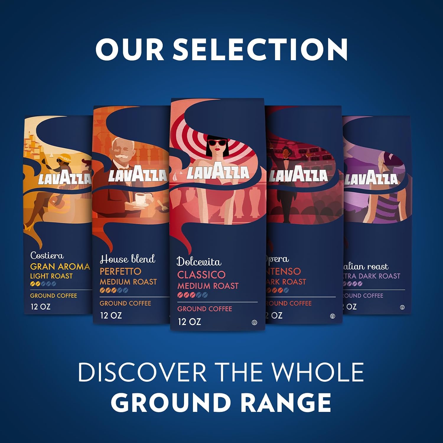 Lavazza Dolcevita Classico Ground Coffee 6 Bags of 12oz, Medium Roast, Rich and Full-bodied, Intensity 3/5, Arabica and Robusta, Ideal for Drip Brewers, (Pack of 6) - Package May Vary - Image 8
