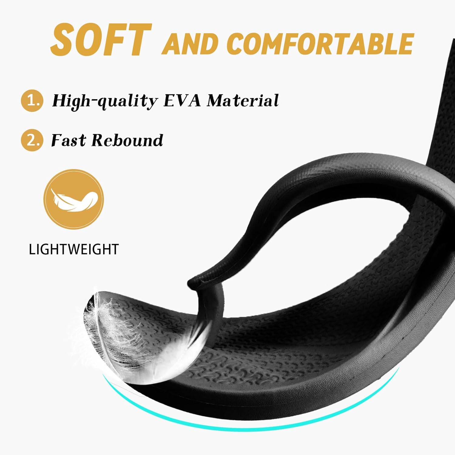 ZOORON Flip Flops for Women Men Lightweight Shower Shoes Foldable Travel Slippers Non-Slip Quick-Dry Bathroom Summer Beach Thong Sandals - Image 4