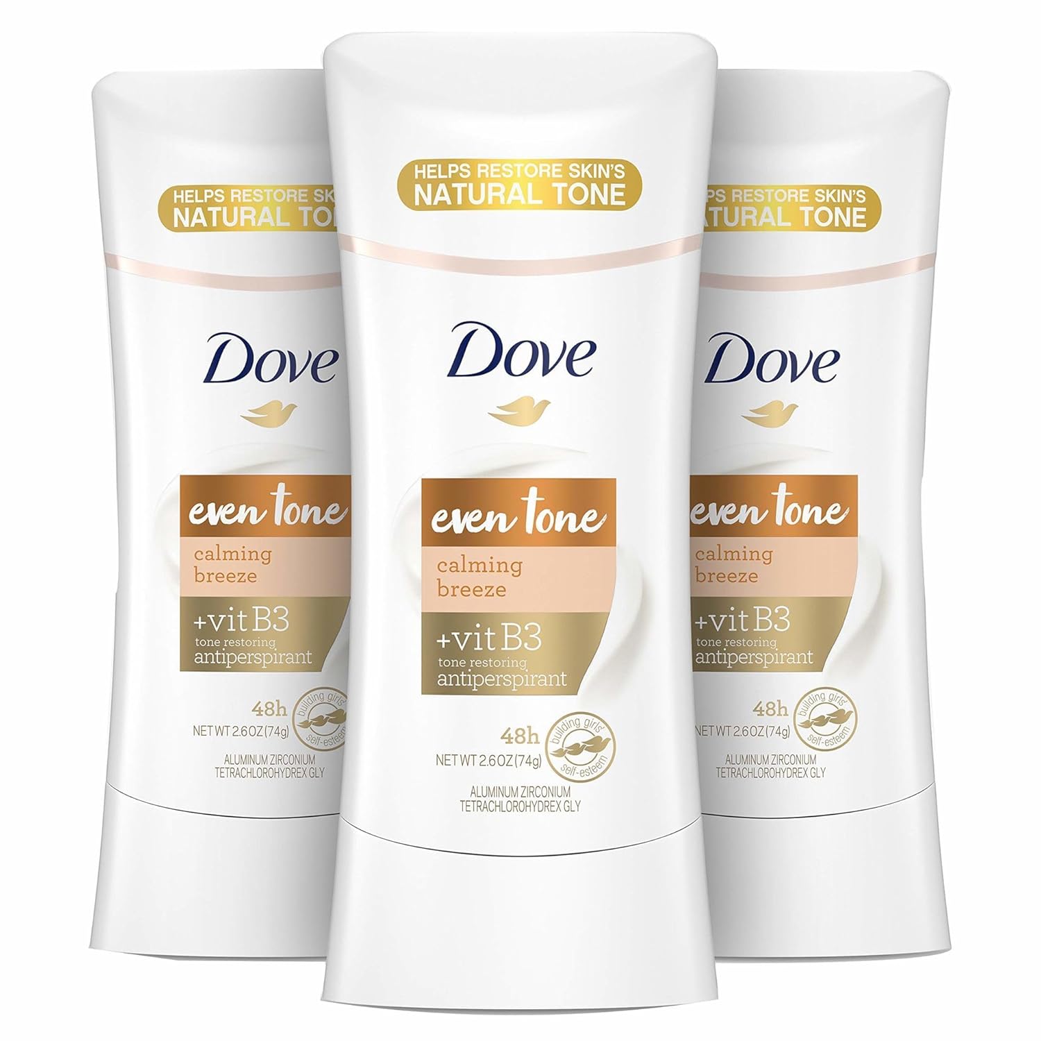 Dove Even Tone Antiperspirant Deodorant Stick Apple Blossom & Mango Butter 3 Count For Uneven Skin Tone 2.6 oz - Image 2