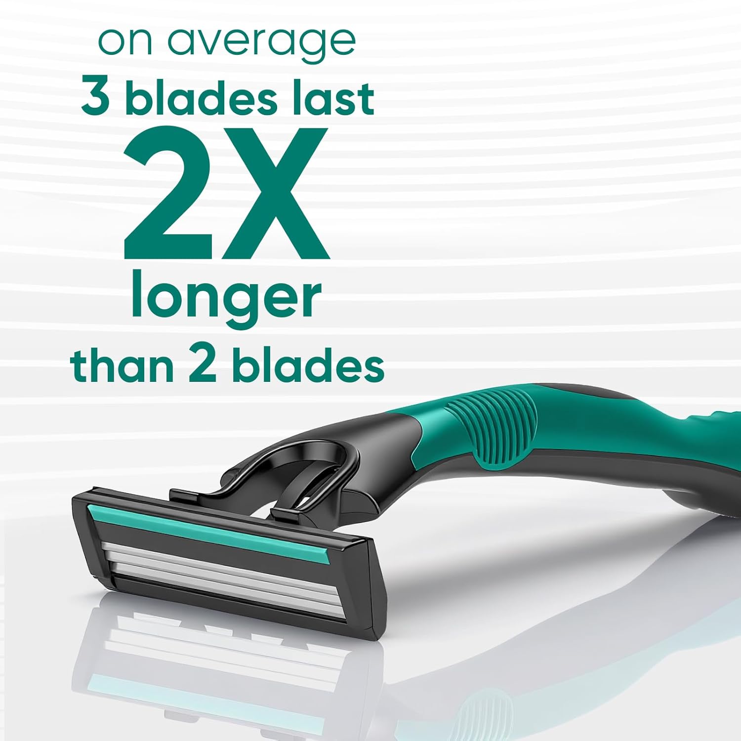 20 count Disposable Razors Blades for Men,3-Blade Razors,Bulk Stainless Steel Shavers with Lubricating Strip for Shaving Sensitive Skin - Image 5