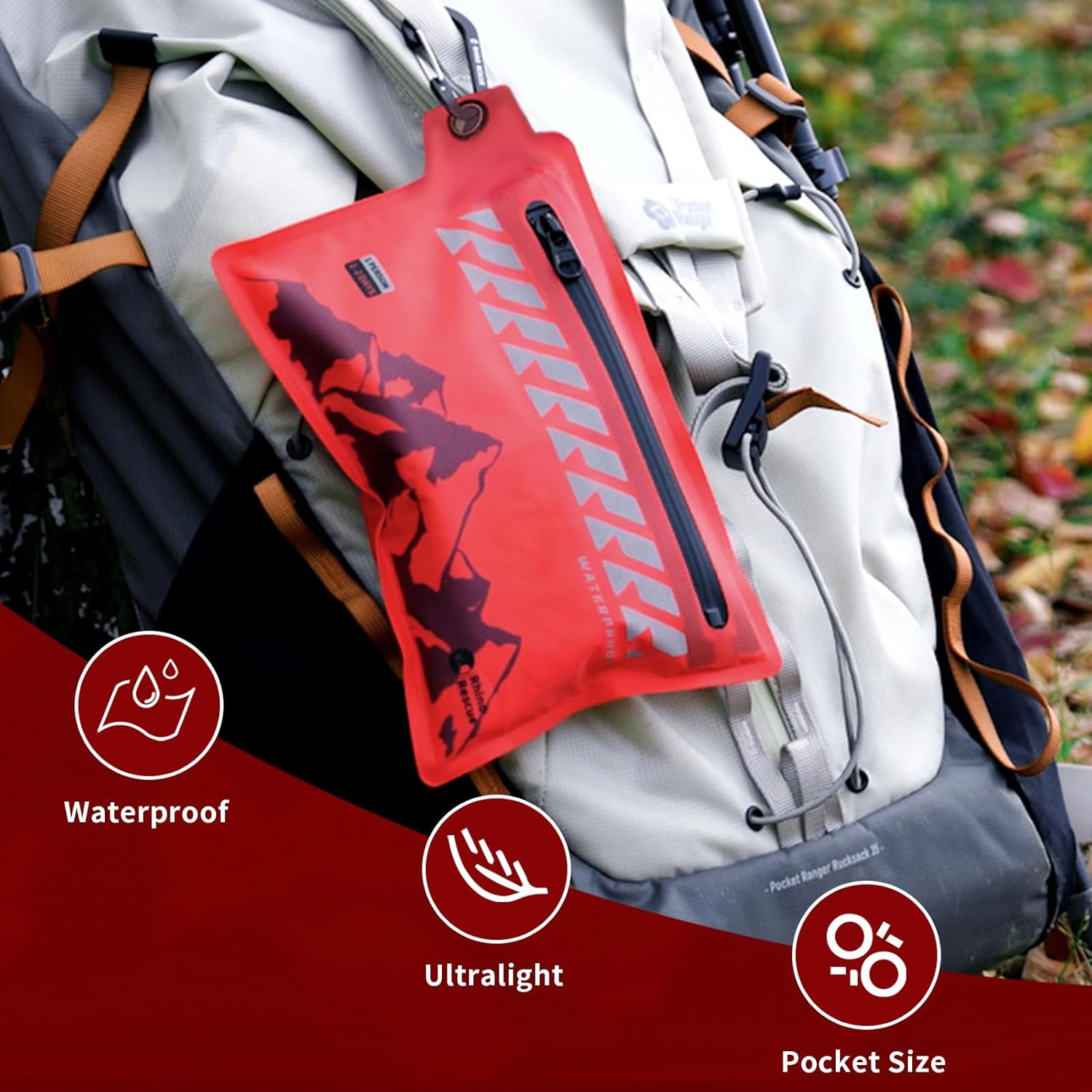 RHINO RESCUE Small First Aid Kit Ultralight Waterproof Medical Kit for Hiking, Backpacking, Cycling, Travel, Vehicles, 114pc - Image 4