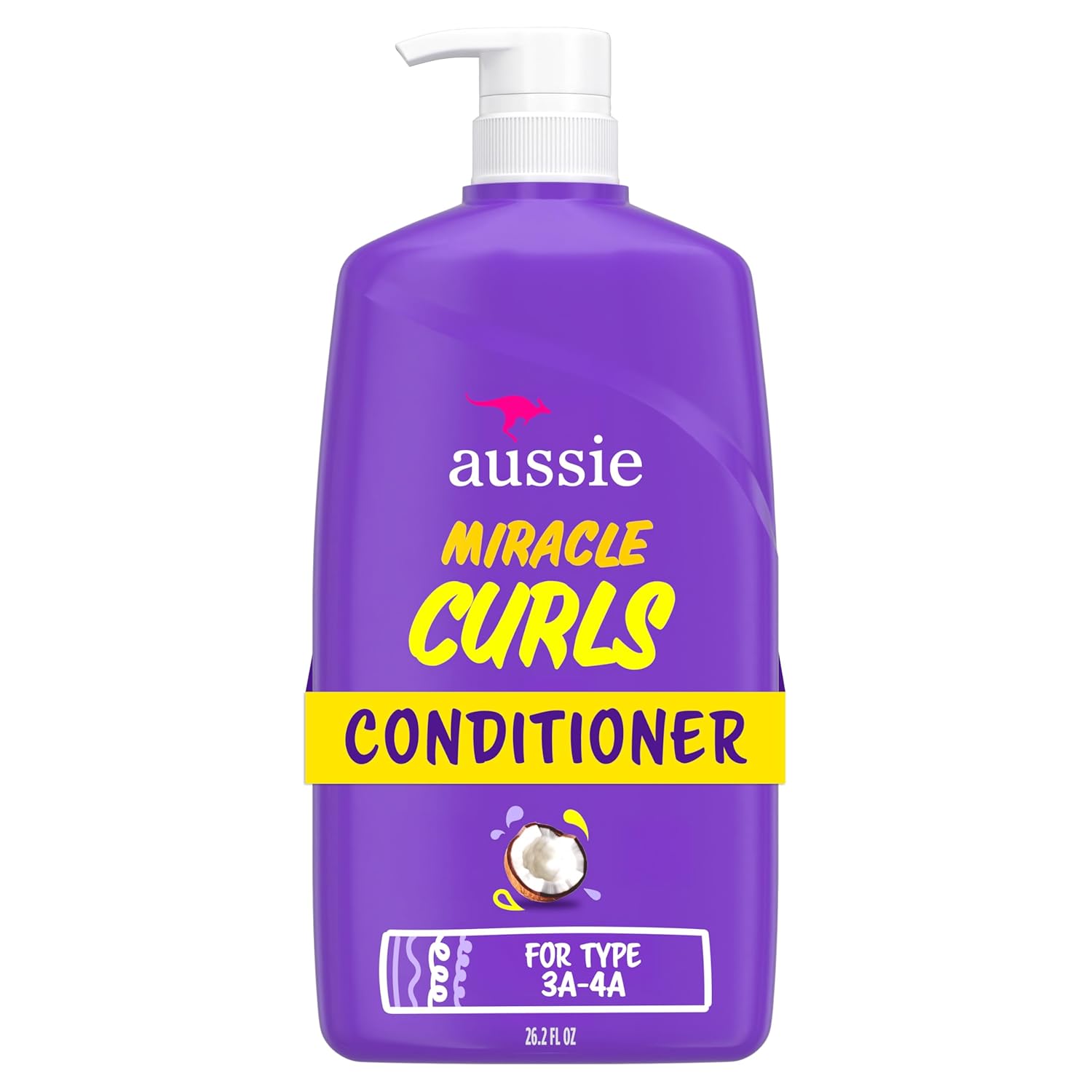Aussie Miracle Curls Conditioner with Coconut Oil, Paraben Free, 26.2 oz - Image 2