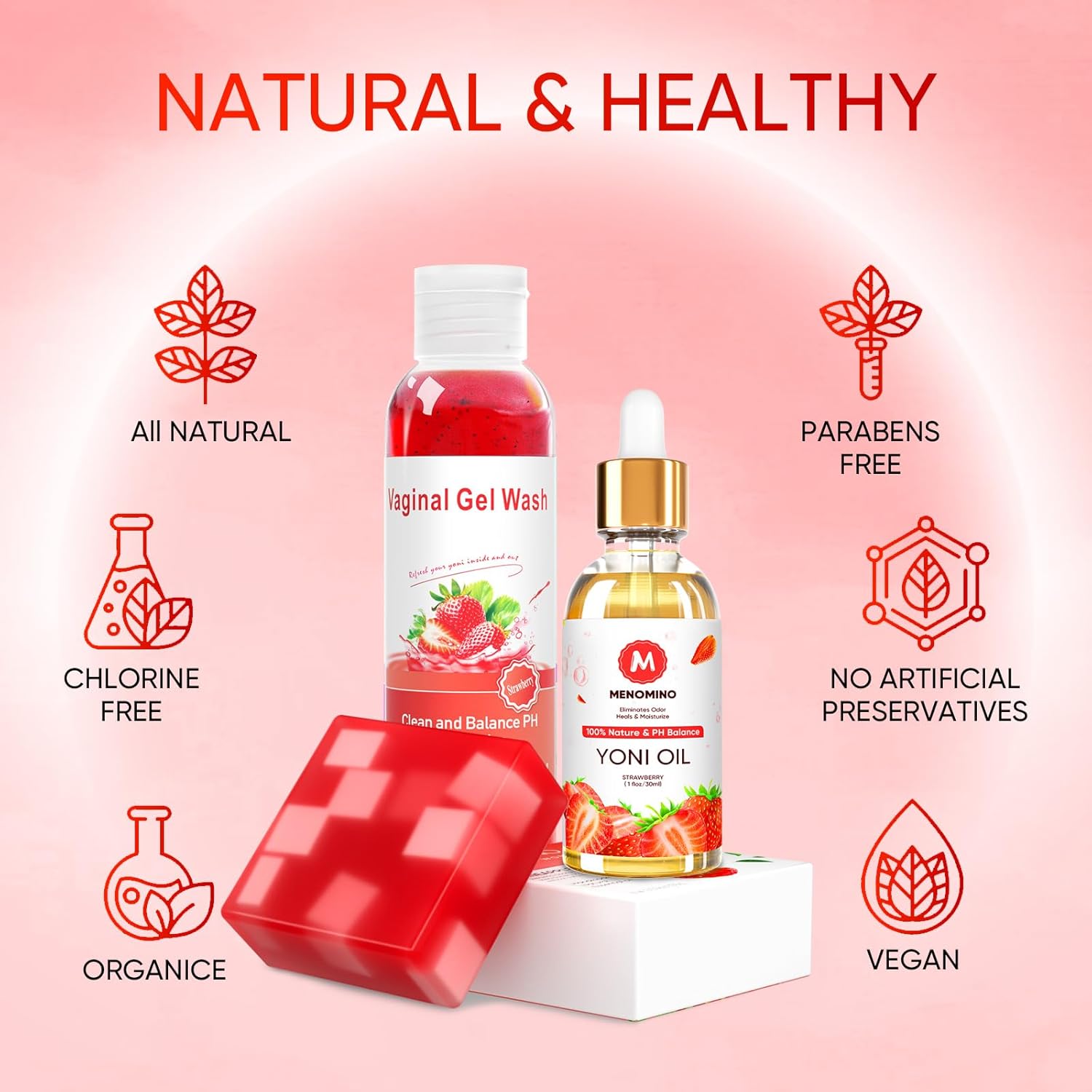 Feminine Wash & Yoni Soap Bar & Yoni Oil for Women pH Balance, Yoni Wash for Vaginal Moisturizing Remove Odor, 5.07 Fl.Oz Intimate Wash 1 Fl.Oz Organic Feminine Oil & 3.53oz Yoni Bar - Image 3
