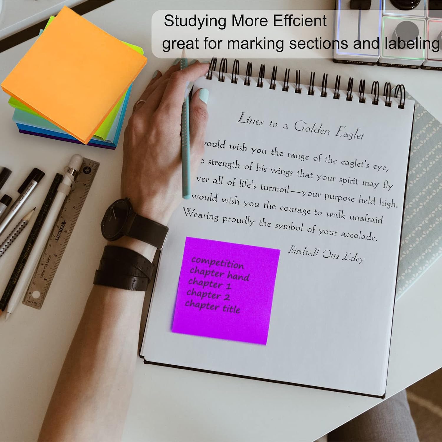 48 Pack 3840 Sheets Pop Up Sticky Notes 3X3 in Bright Color Self Sticky Note Pads Colorful Post Stickies for Office Home School Meeting, 80 Sheets/pad - Image 8