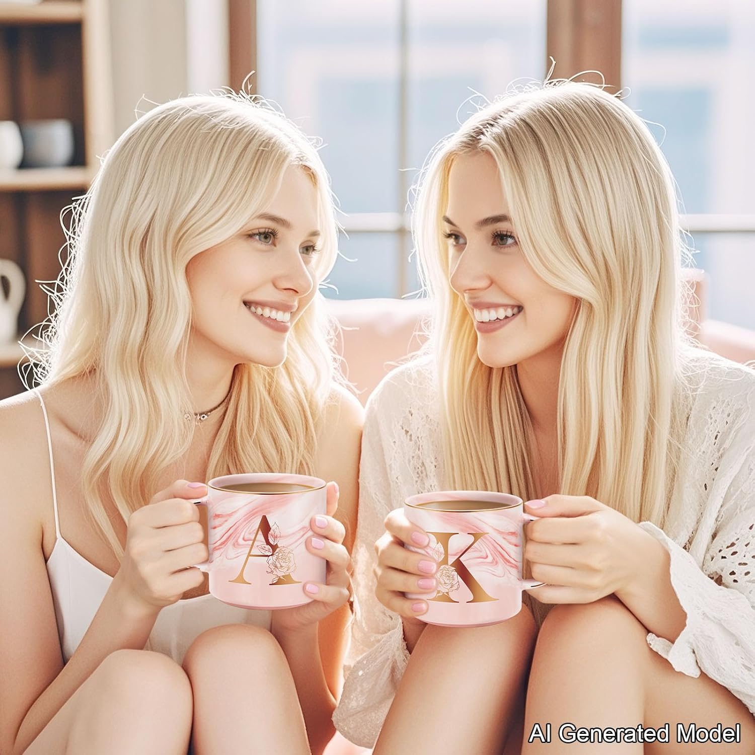 Uwingess Birthday Gifts for Women, Initial Mug with Gift Box, Personalized Monogram Letter Coffee Mug for Mom Friend Sister Teacher Coworker - Image 4