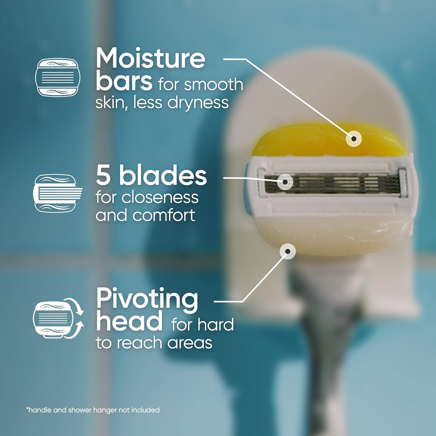 Gillette Venus ComfortGlide Womens Razor Blade Refills, 6 Count, Infused with Olay Coconut Scent - Image 2