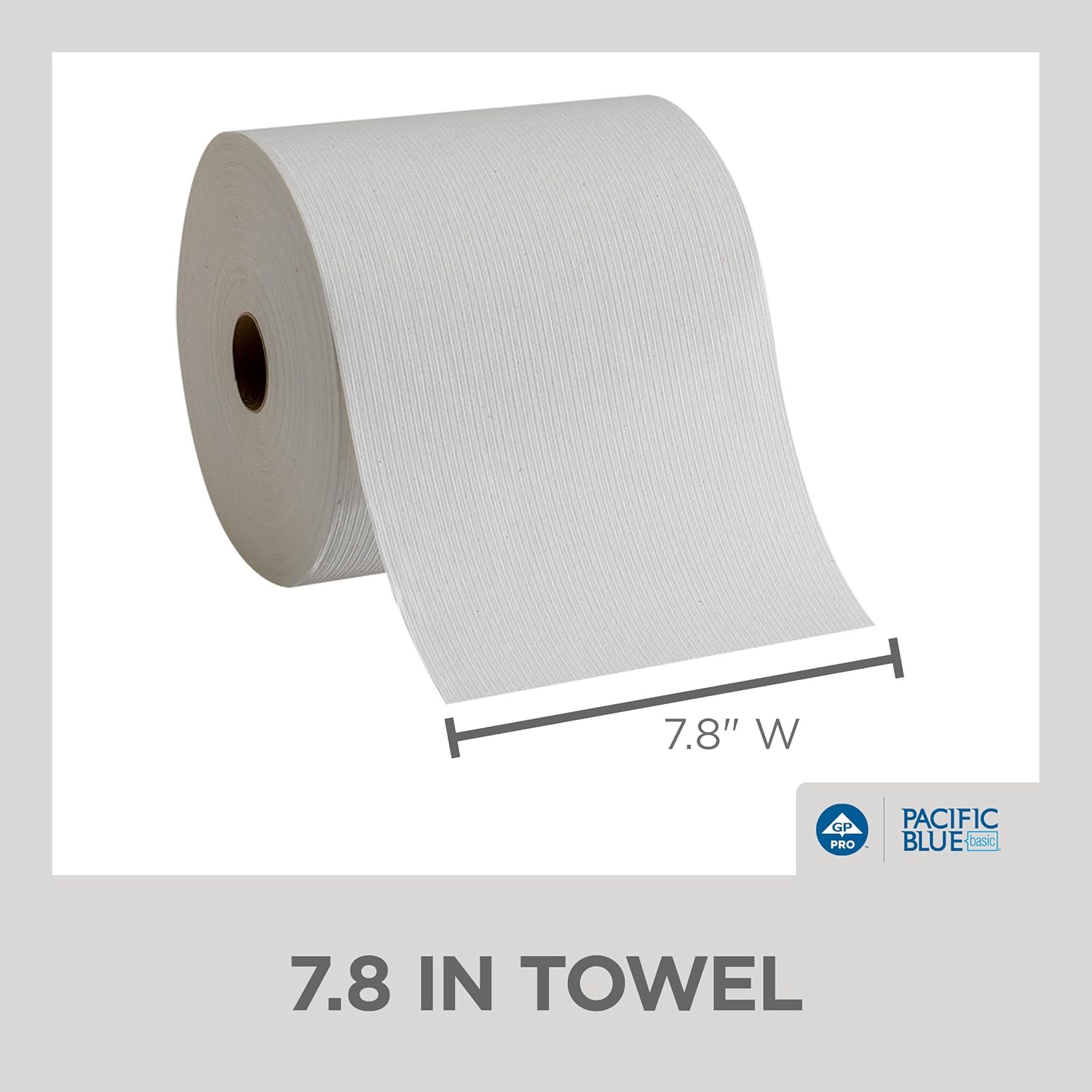 Pacific Blue Basic Recycled Paper Towel Rolls by GP PRO (Georgia-Pacific), White, 26601, 800 Feet Per Roll, 6 Rolls Per Case - Image 4