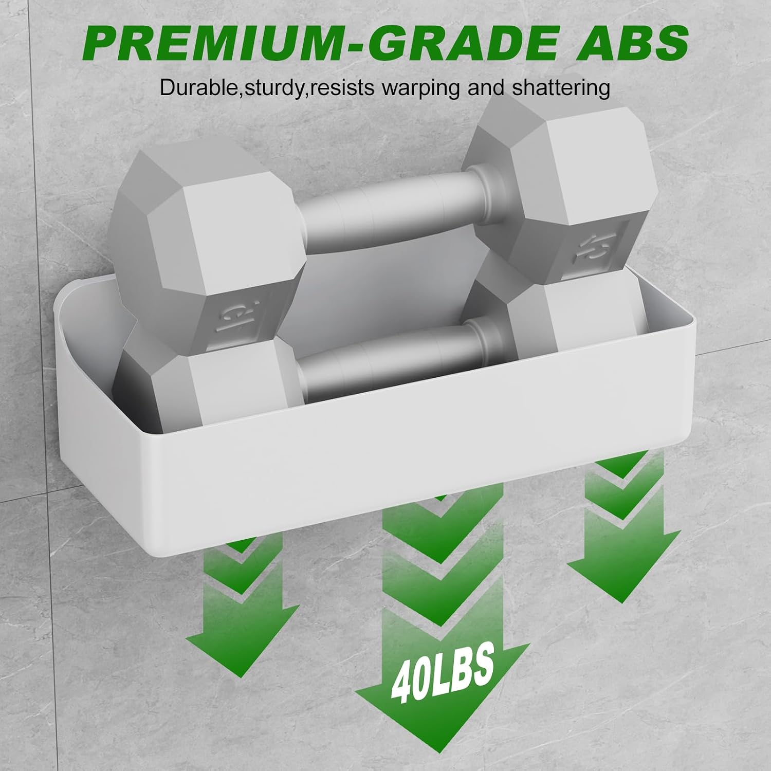 Adhesive Shower Caddy 6 Pack Rustproof Shower Shelves for Inside Shower No Drilling Bathroom Organizers and Storage Rack with Soap Holder Clear - Image 7