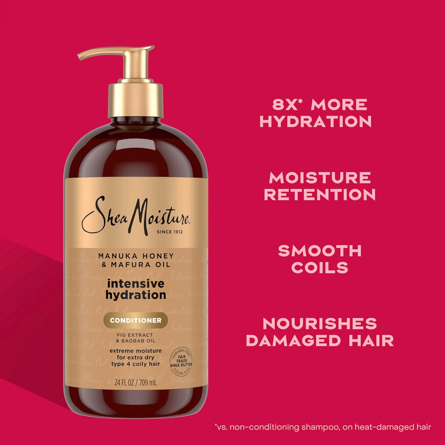 Shea Moisture Intensive Hydration Conditioner for Dry, Damaged Hair Manuka Honey and Mafura Oil deep moisturizing conditioner 24oz - Image 5
