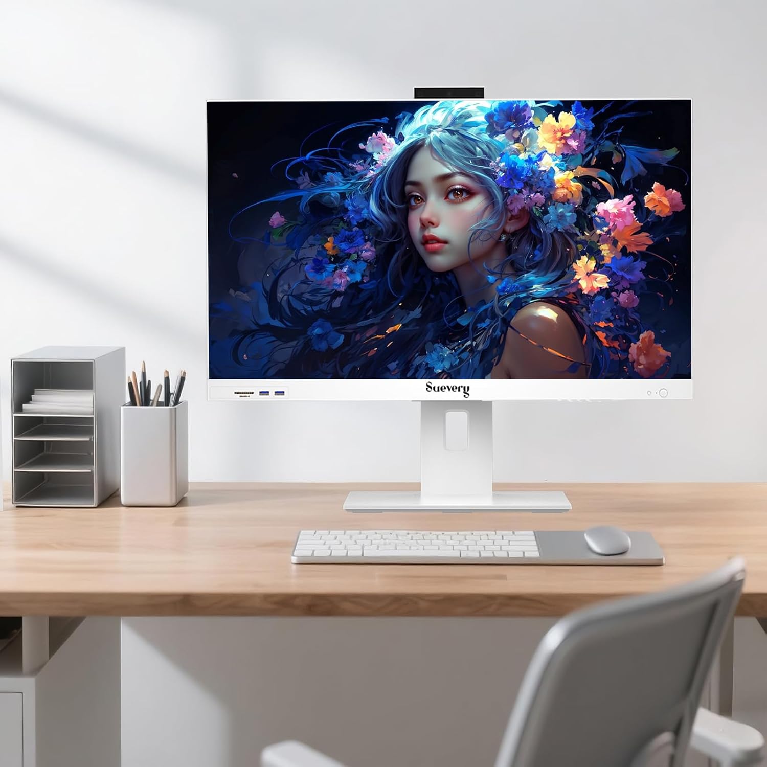 suevery 27" All-in-One PC AMD Ryzen7 5700G | 1TB NVMe SSD, 16GB DDR4 RAM, 1080P FHD Display, Gaming PC, Business Display for Home Office - Image 6