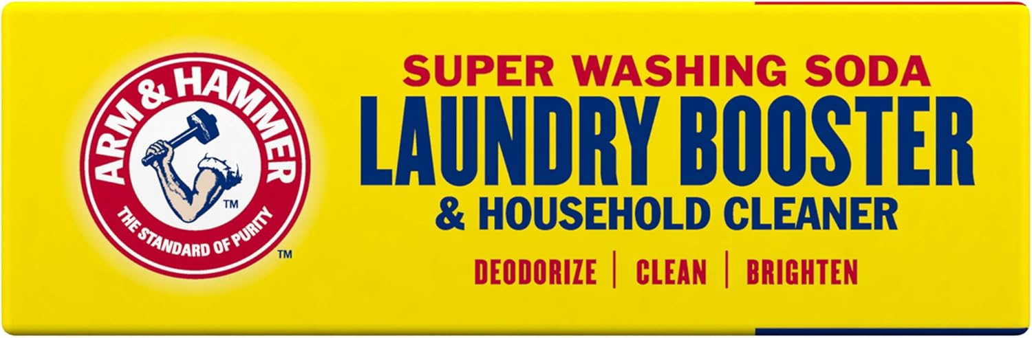 ARM & HAMMER Super Washing Soda Household Cleaner and Laundry Booster, 55 oz Box - Image 12