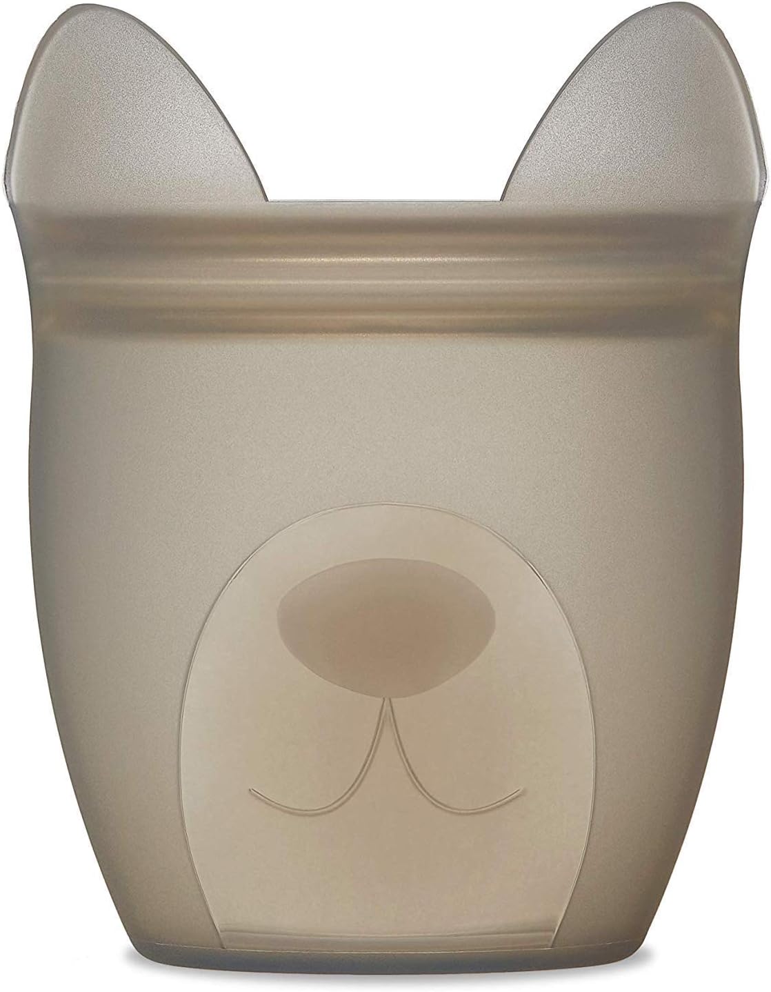 Zip Top Reusable 100% Silicone Baby + Kid Snack Containers- The only containers that stand up, stay open and zip shut! No Lids! Made in the USA - Gray Dog - Image 2