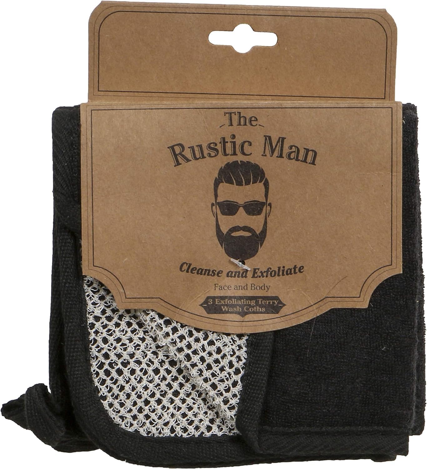 Terry Wash Cloths for Face and Body, Dual-Sided Cleansing and Exfoliating Washcloths, Machine Wash, Black, 3 Count - Image 8