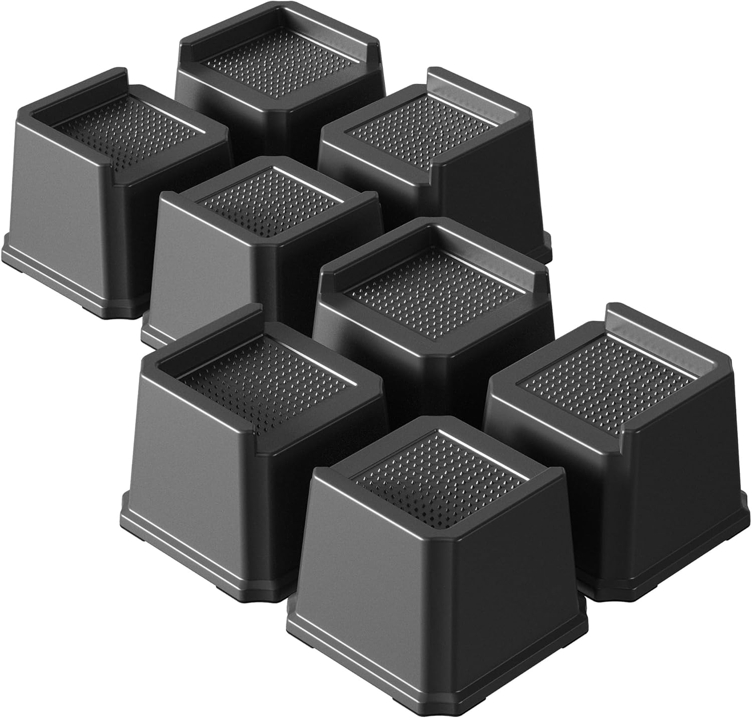Bed Risers 3 Inch Heavy Duty 8 Pack L-Shaped Bed Furniture Elevators 1,500 lbs Oversized Lifts Up Riser for Sofa and Table - Image 2