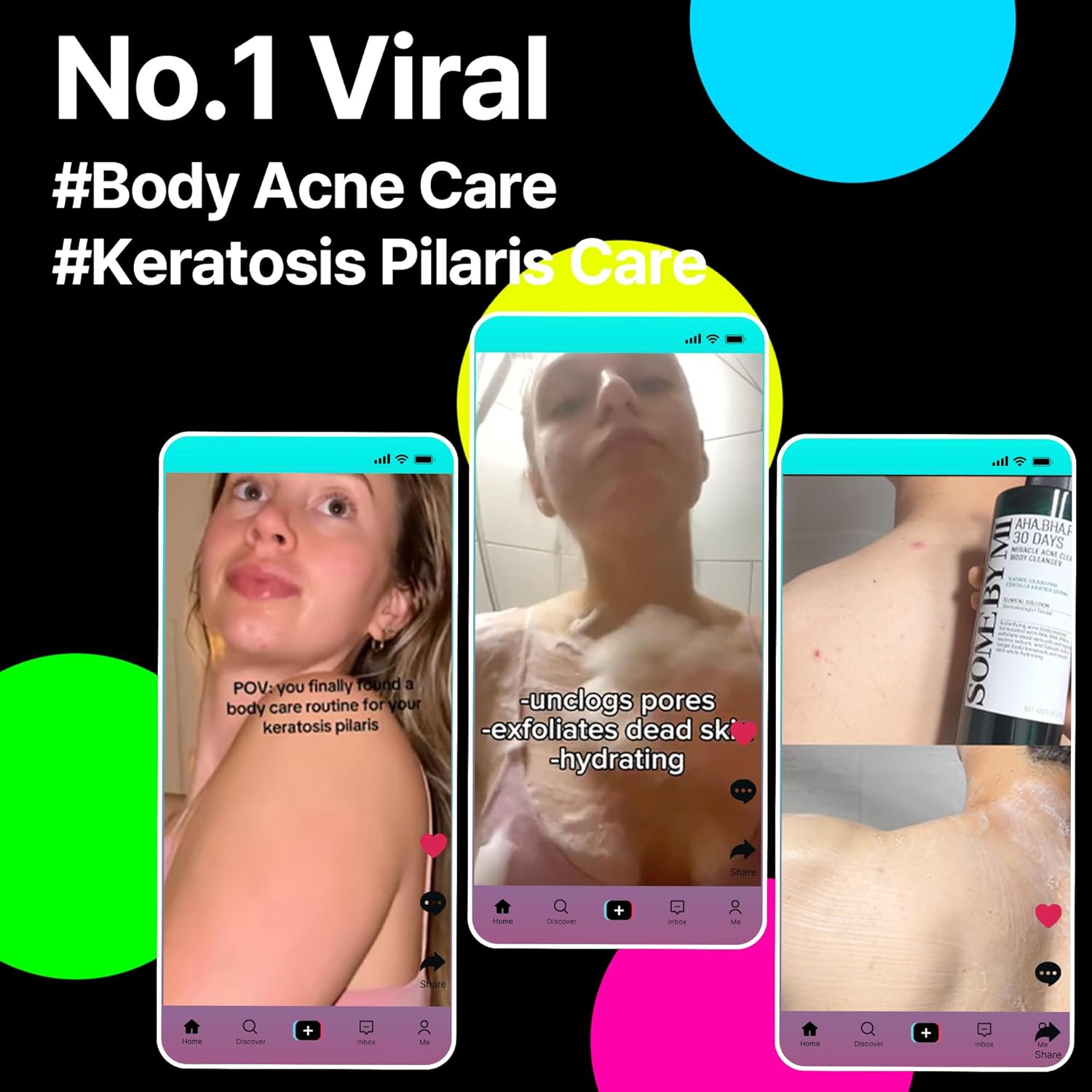SOME BY MI AHA BHA PHA 30 Days Miracle Acne Clear Body Cleanser 13.5oz – Salicylic Acid & Tea Tree Acne Body Wash – Deep Cleansing, Sulfate & Paraben Free Korean Skin care - Image 3