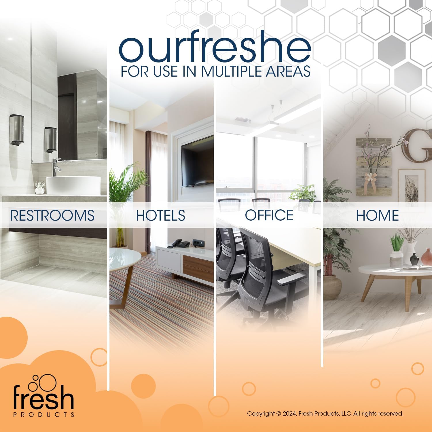 Fresh Products ourfreshe Plug In Air Freshener 30 Day Refills Replace Messy Aerosols with Dry Fragrance For Use in Medium Sized Spaces Cotton Blossom 6 Pack - Image 6