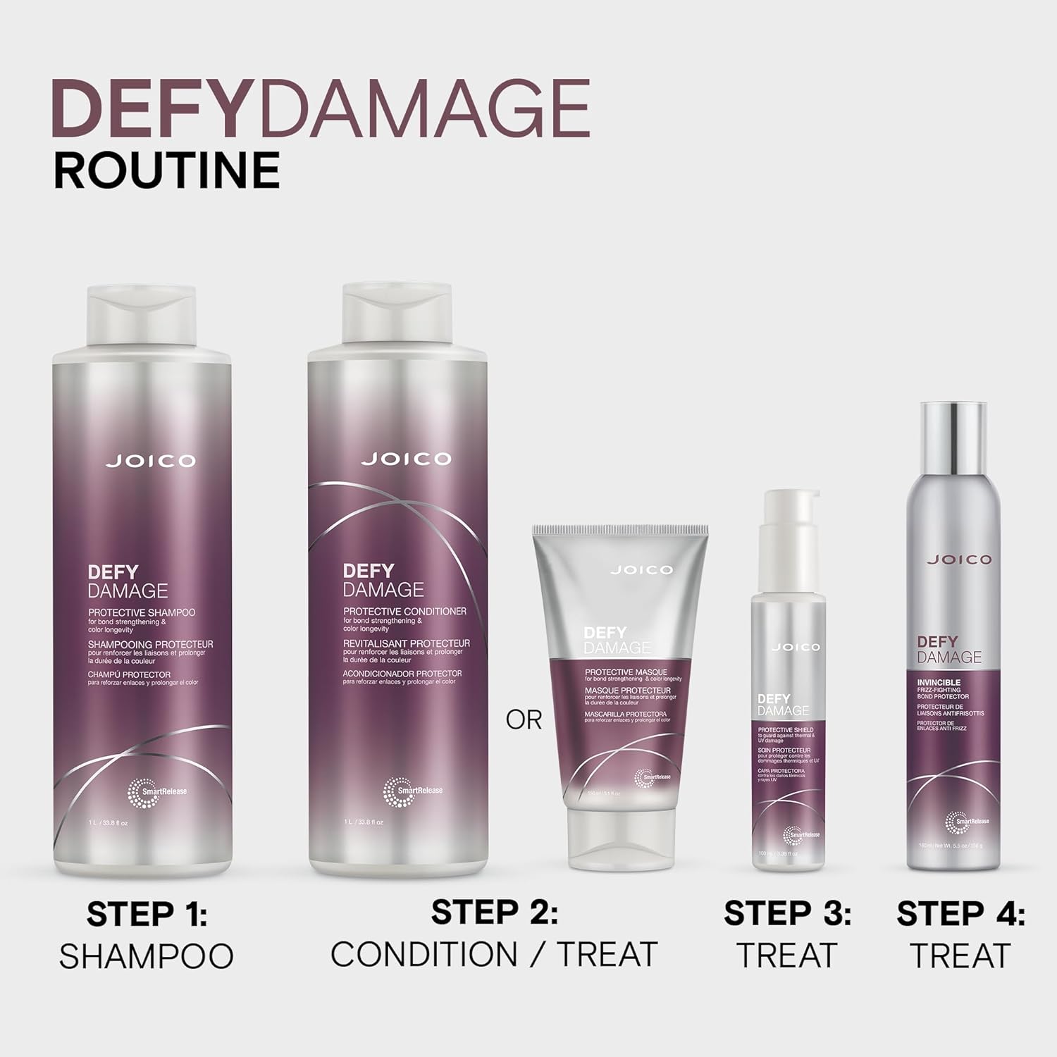 Joico Defy Damage Protective Conditioner | For Color-Treated Hair | Strengthen Bonds & Preserve Hair Color | With Moringa Seed Oil & Arginine - Image 7