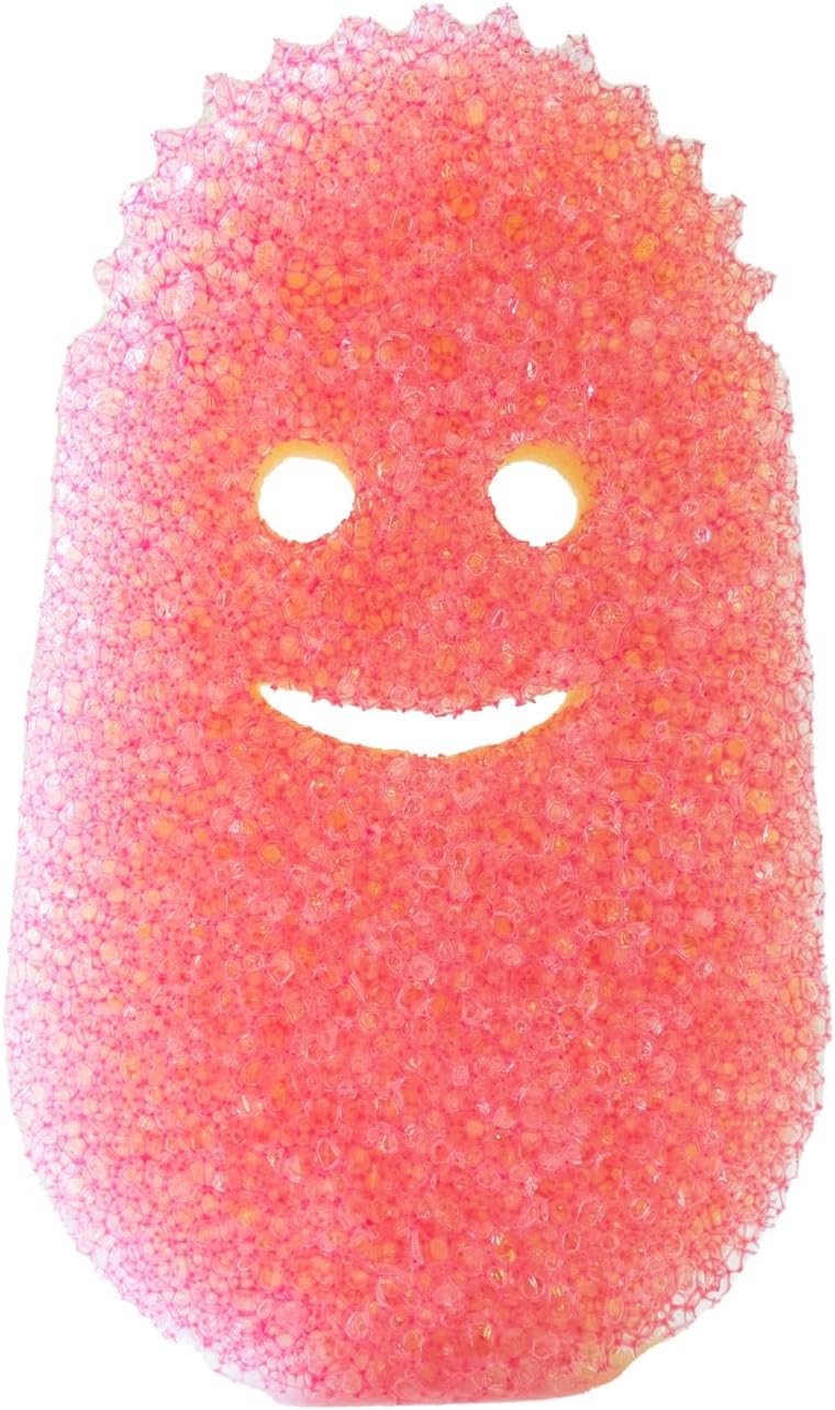 Scrub Daddy Dish Wand Scrubbing Brush Replacement Heads, Soap Dispensing Brushes, Texture Changing Washing Up Sponges, Detachable Dish Daddy Head Sponge Refills, Pink 2 Pack - Image 6