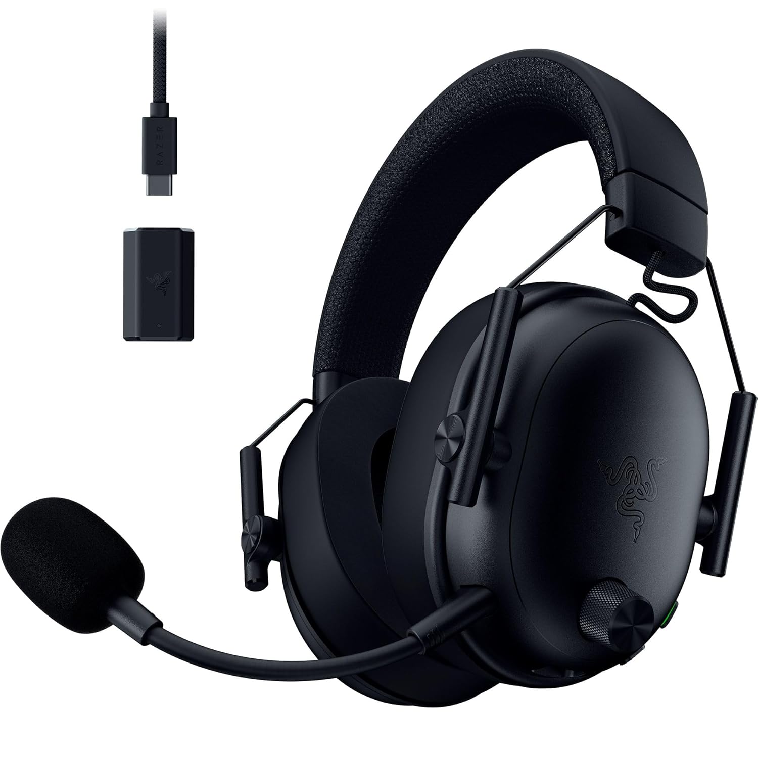 Razer BlackShark V3 Wireless Gaming Headset for PC: 50mm Drivers – Super Wideband Mic – 2.4 GHz, Bluetooth, USB – Works with Mac, PS5, Nintendo Switch, Smartphone – 70 Hr Battery – Black Razer BlackShark V3 Wireless Gaming Headset for PC: 50mm Drivers – Super Wideband Mic – 2.4 GHz, Bluetooth, USB – Works with Mac, PS5, Nintendo Switch, Smartphone – 70 Hr Battery – Black