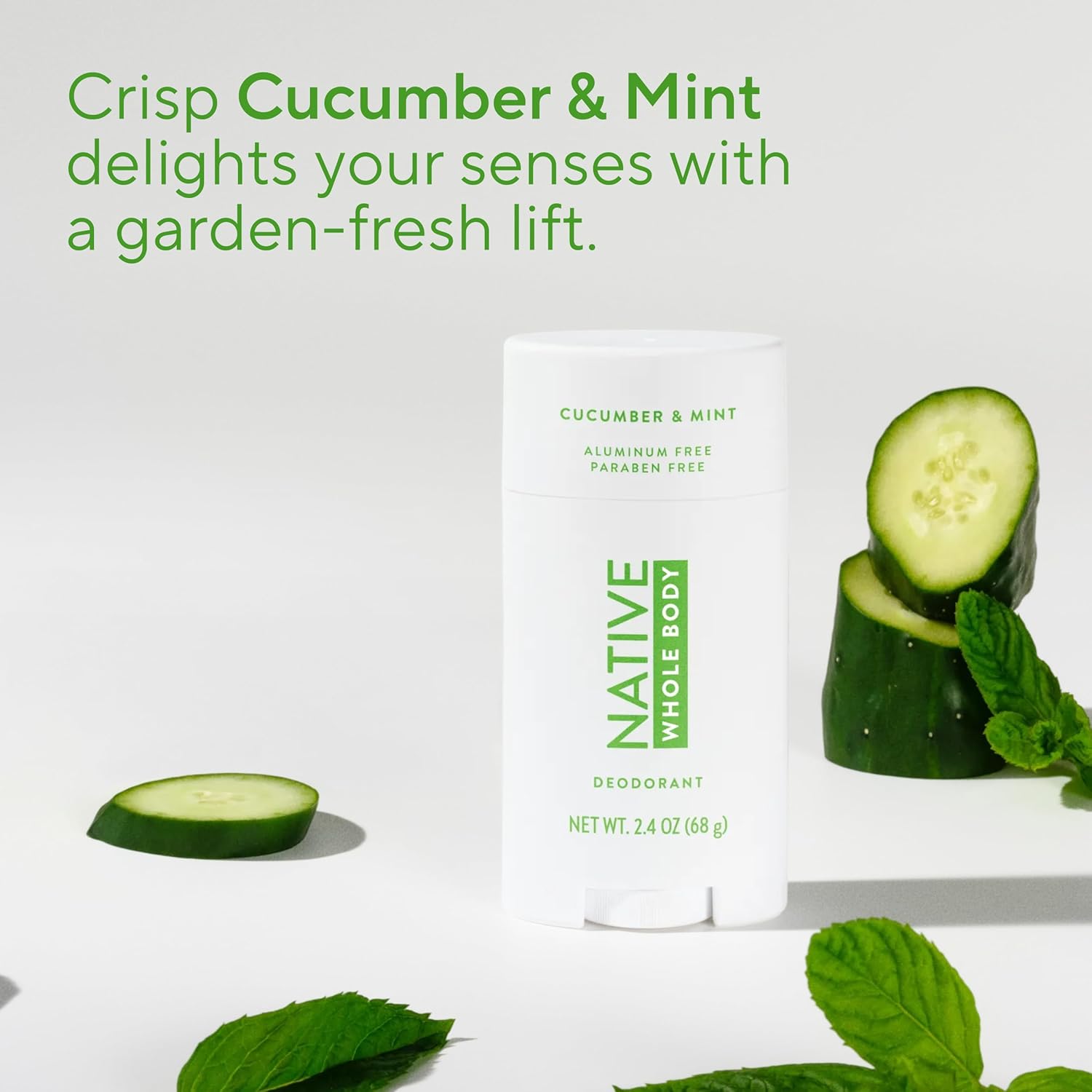 Native Whole Body Deodorant, Cucumber & Mint Scent, 72 Hour Odor Protection for Pits, Privates & More, Aluminum Free Deodorant for Men & Women with Coconut Oil & Shea Butter, 2.3oz - Image 5