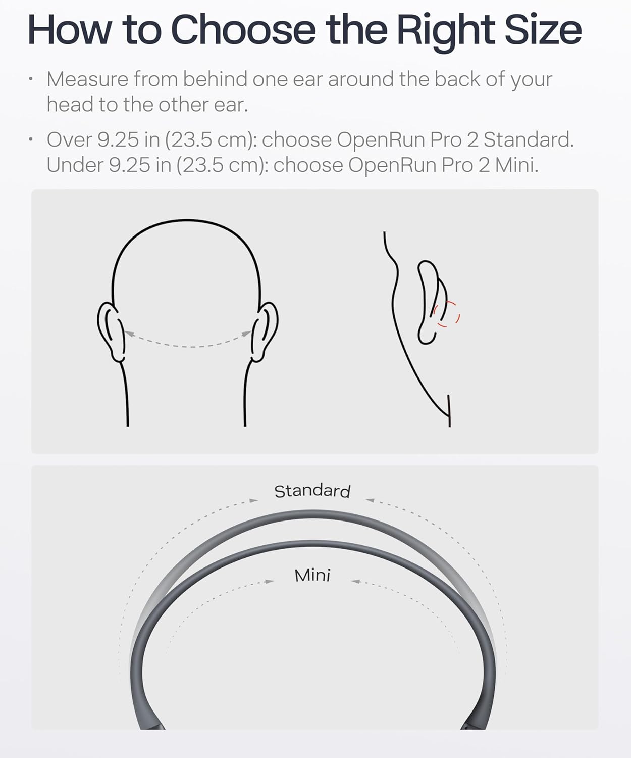 SHOKZ New OpenRun Pro 2- Bone Conduction Headphones, Open-Ear Bluetooth Wireless Sport Earphones for Running, Workouts - Sweat Resistant, Secure Comfortable Fit -Deep Bass, Smart Mic, Reflective Strip - Image 3