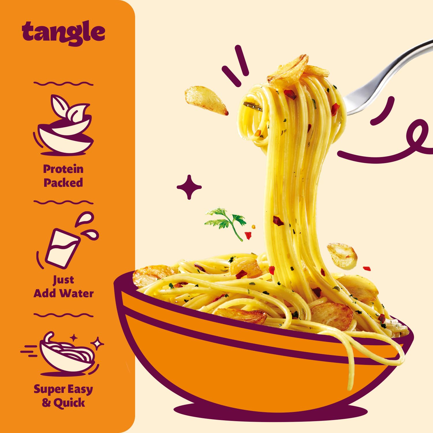 Samyang Tangle Garlic Oil Linguine Aromatic Roasted Garlic and Olive Oil Flavor Spicy Kick Air Dried Noodle Easy Cook Pasta 3.63 oz (Pack of 4) - Image 10