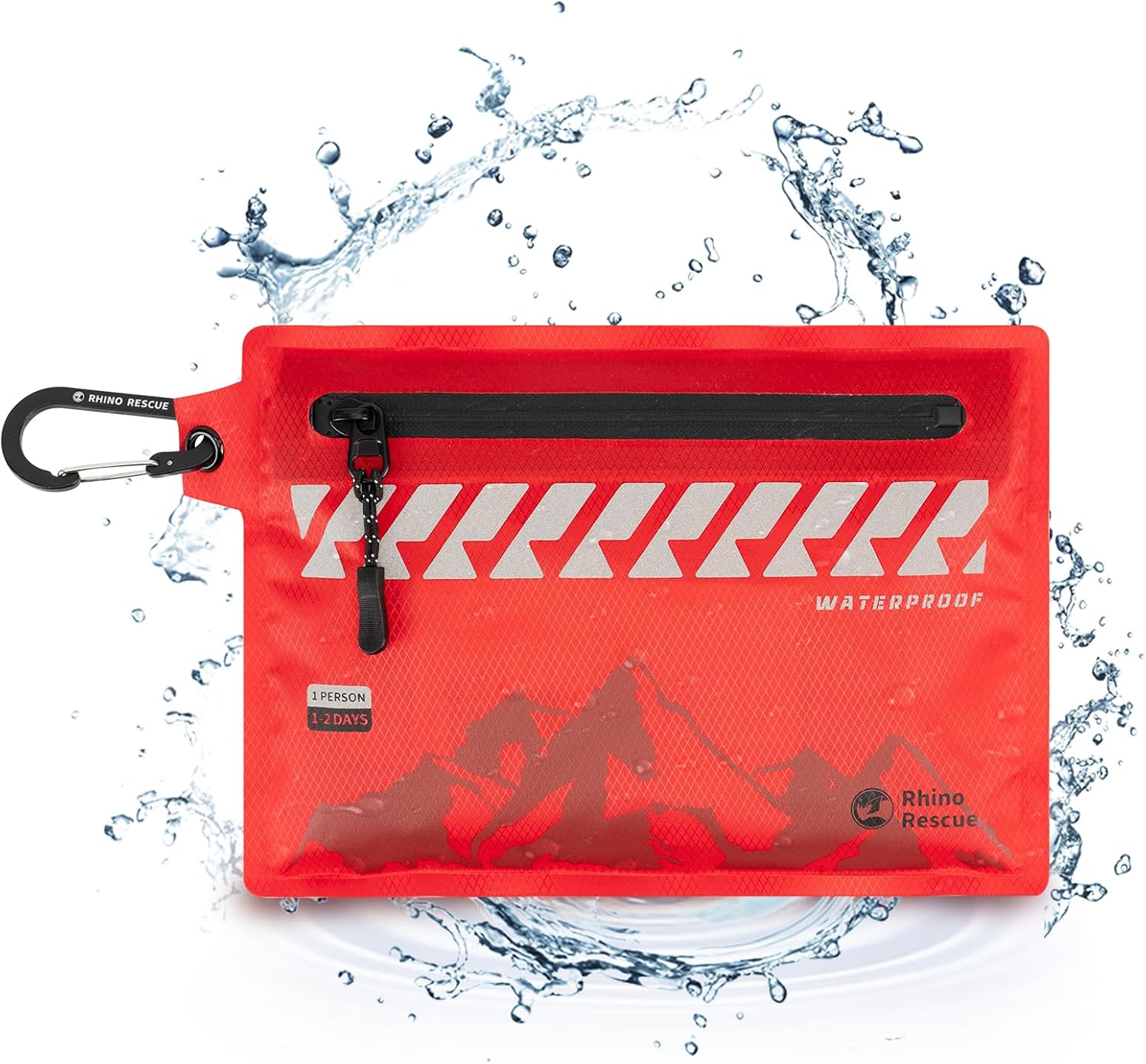 RHINO RESCUE Small First Aid Kit Ultralight Waterproof Medical Kit for Hiking, Backpacking, Cycling, Travel, Vehicles, 114pc - Image 2