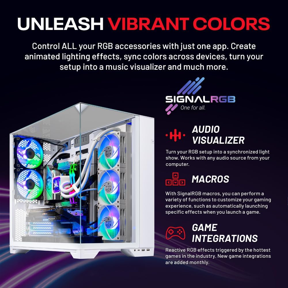 Skytech Gaming O11 Vision Desktop PC, Ryzen 7 9800X3D 4.7 GHz (5.2 GHz), AMD RX 9070XT 16GB, 2TB Gen4 NVMe SSD, 32GB DDR5 RAM 6000 RGB, 850W Gold ATX 3 PSU, 360mm ARGB AIO, Wi-Fi, Win 11 - Image 7