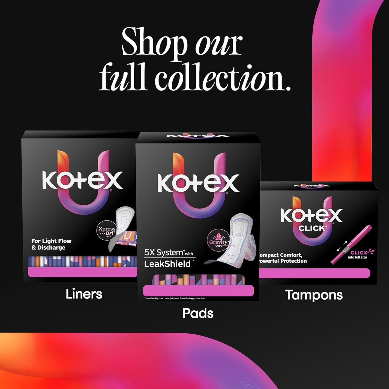 Kotex Ultra Thin Pads, Heavy Absorbency, 56 Count (Packaging May Vary) - Image 8