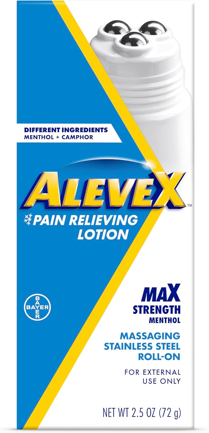 AleveX Topical Pain Relief Lotion with Rollerball Applicator - Long Lasting Arthritis and Muscle Pain Relief, 2.5 oz - Image 2