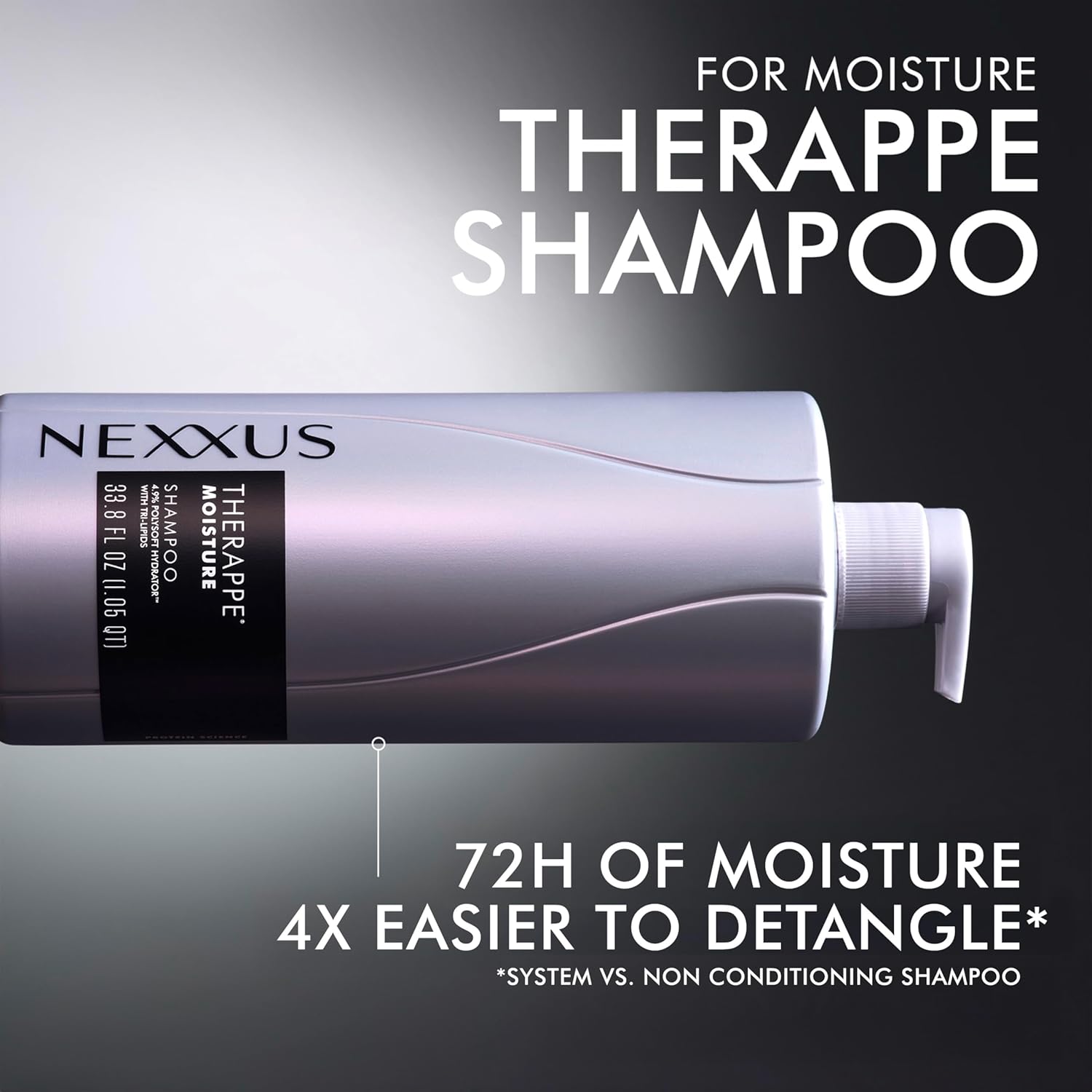 Nexxus Therapee Shampoo for Ultimate Moisture for Dry Hair Powered by POLYSOFT HYDRATOR Technology with Tri-lipids 33.8 oz - Image 6