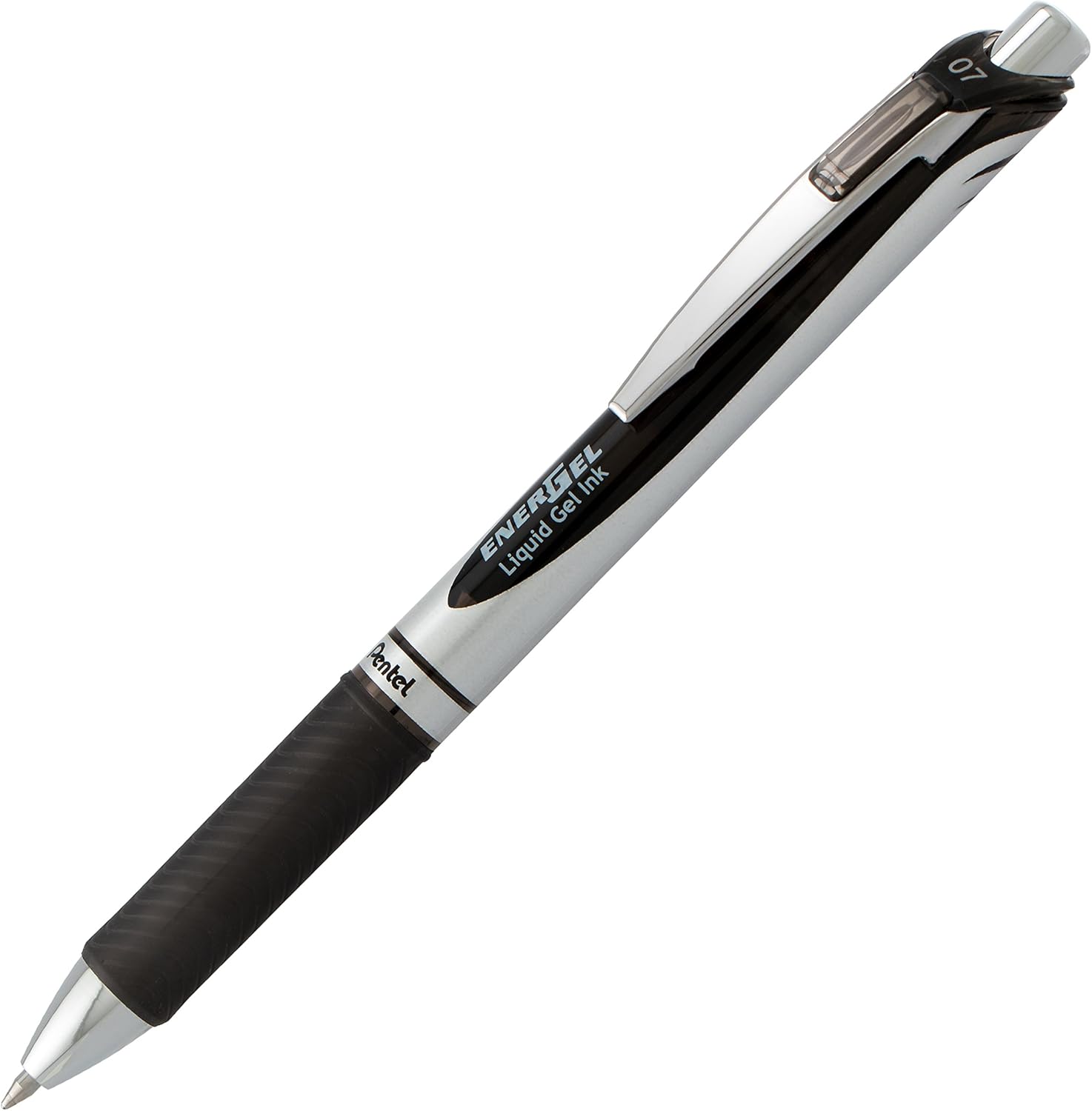 Pentel EnerGel RTX Retractable Liquid Gel Pen, (0.7mm), Medium Line, Metal Tip, Black Ink, Pack of 2 (BL77BP2A) - Image 3