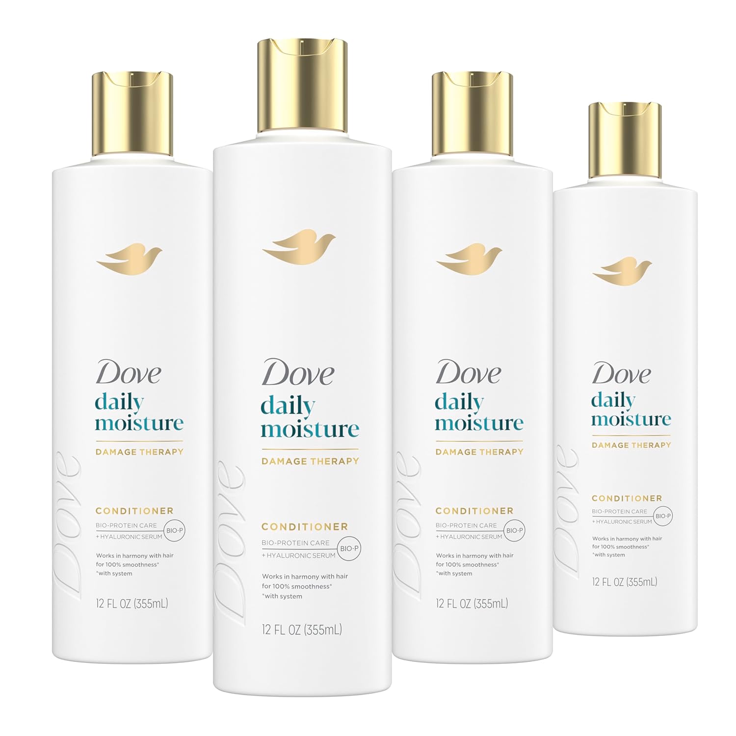 Dove Nutritive Solutions Moisturizing Conditioner 4 Count for Dry Hair Daily Moisture Deep Conditioner Detangles and Nourishes Dry Hair 12 oz - Image 2
