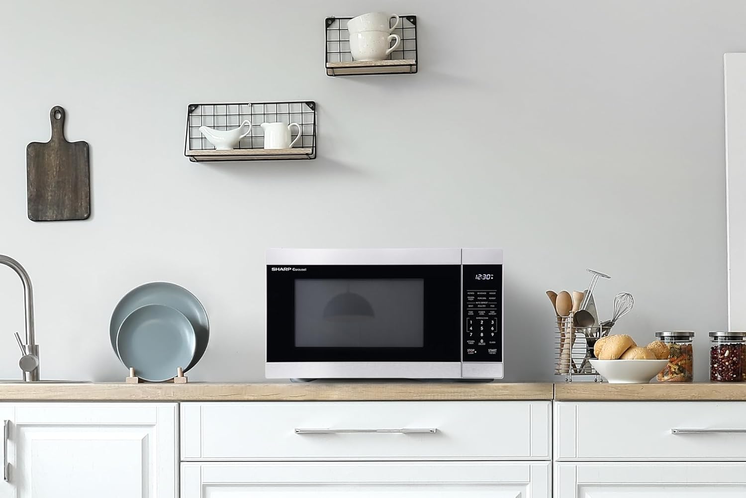 SHARP Countertop Microwave Oven with Removable 12.4" Carousel Turntable, 1000 Watt, 1.1 Cubic Feet, Stainless Steel - Image 6