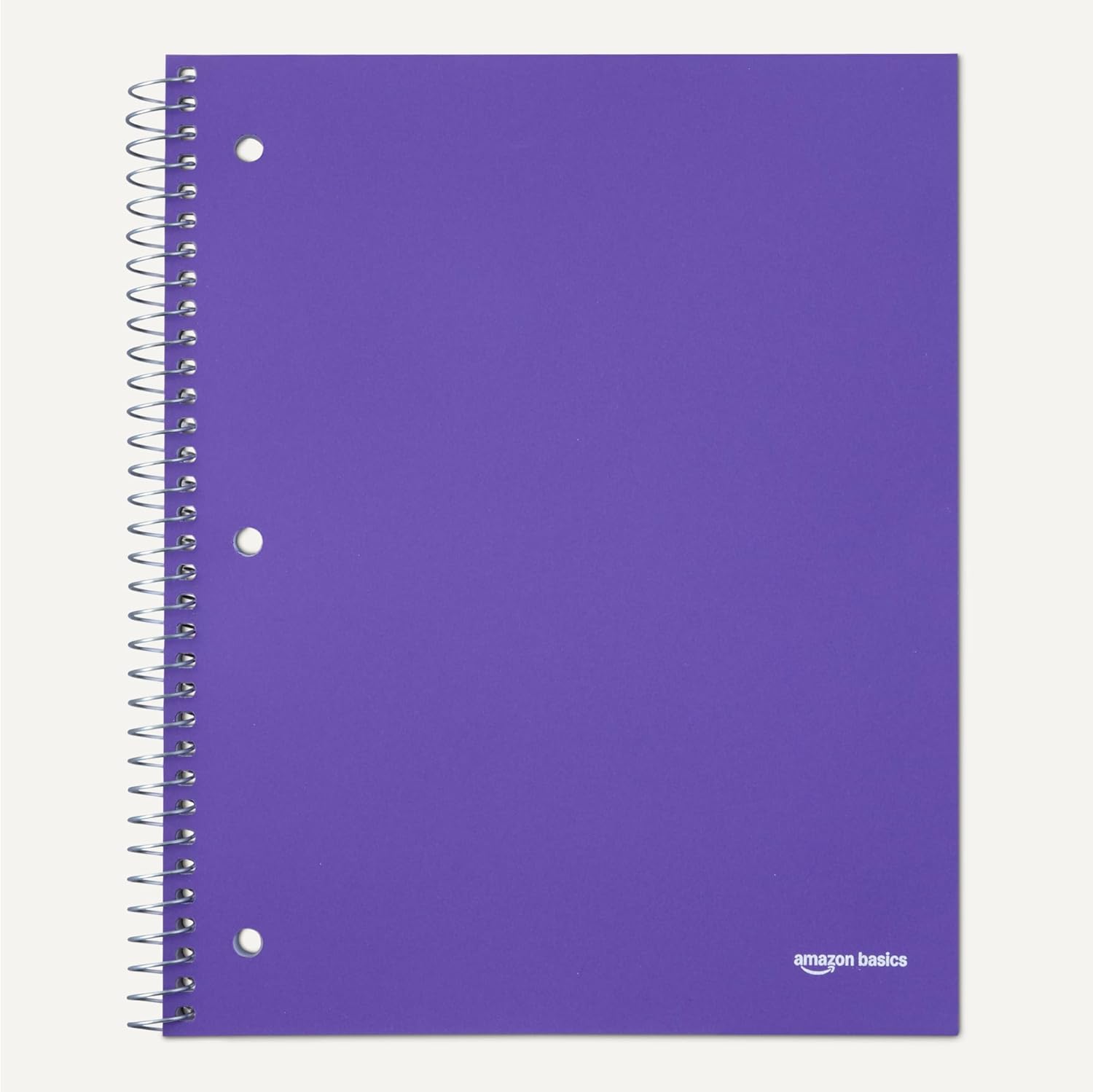 Amazon Basics Wide-Ruled Spiral Notebooks with Poly Cover, 8" x 10.5", 100 Sheets, Radiant Orchid, 3-Pack - Image 5