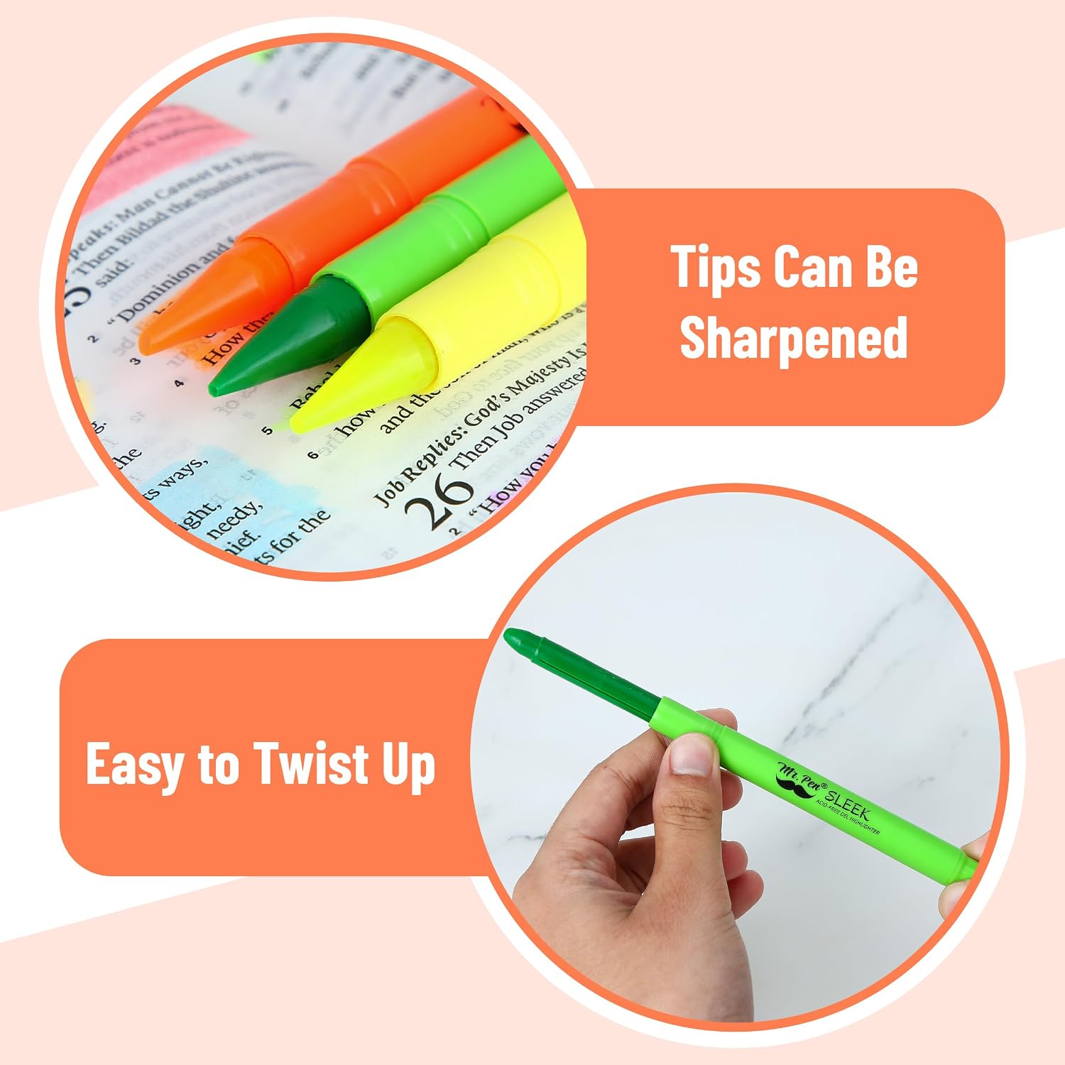 Mr. Pen- No Bleed Gel Highlighters, Vibrant Colors, 20 Pack, Bible Highlighters and Pens No Bleed, Bible Markers for Study, Journaling, School Supplies and Accessories - Image 5